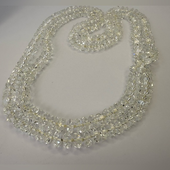 Art Deco Antique Crystal necklace (opera length) 24inches - Picture 9 of 10